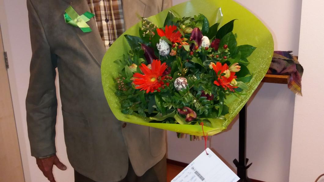 Ton Kloosterman met zijn onderscheiding
