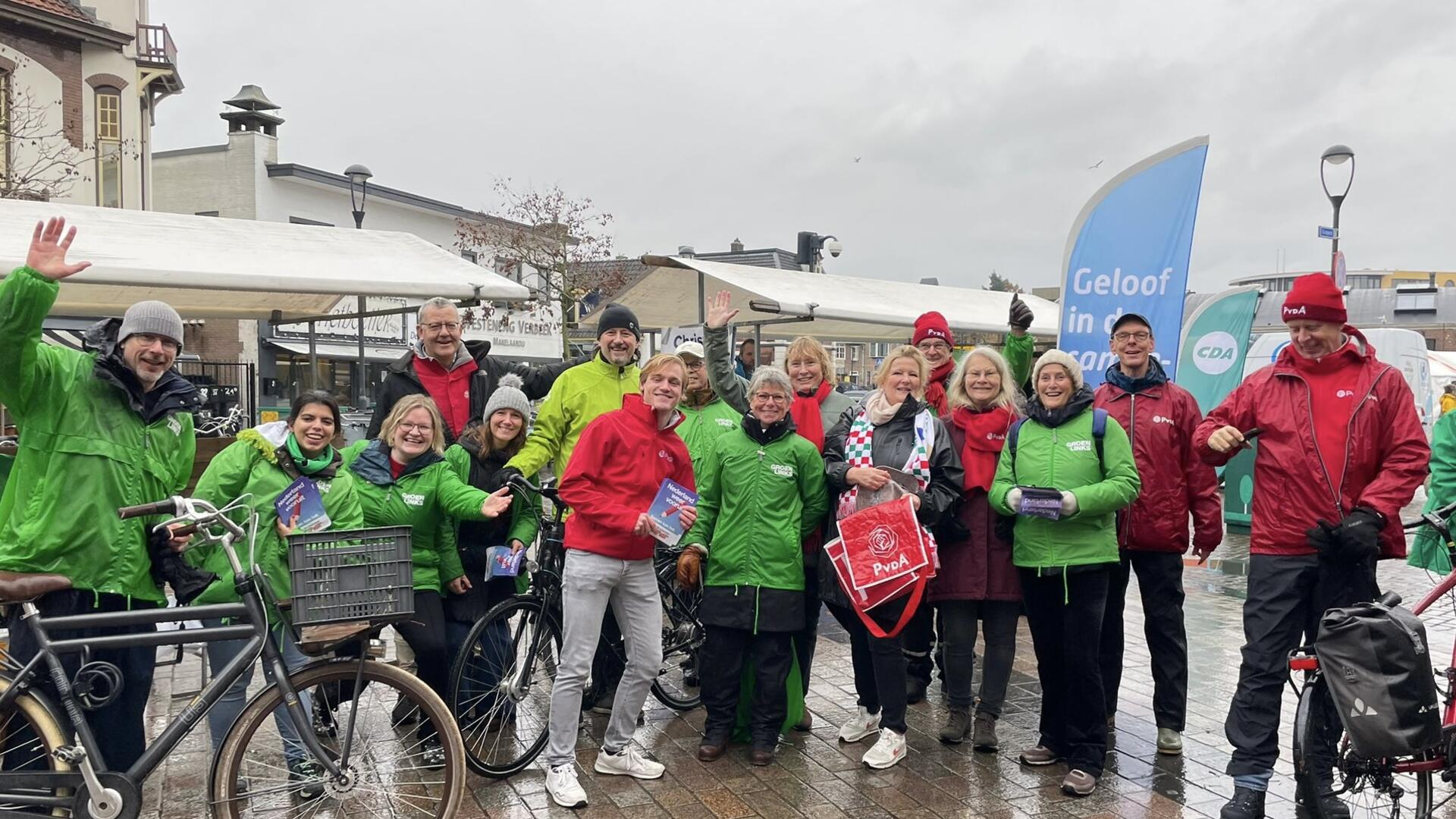 campagne op de markt in Hilversum